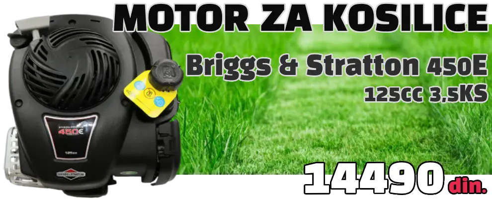 Motor ugradni za kosilice Briggs & Stratton 450E 125cc 3,5KS 22,2x52mm
