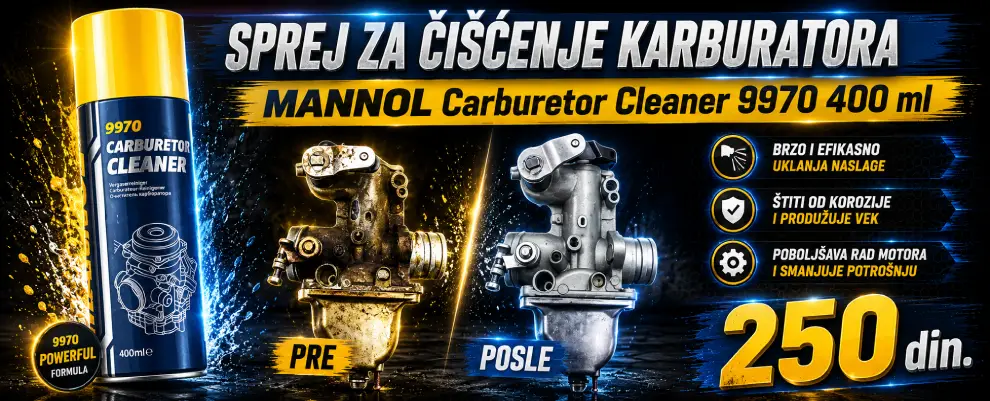 Sprej za čišcenje karburatora MANNOL Carburetor Cleaner 9970 400 ml